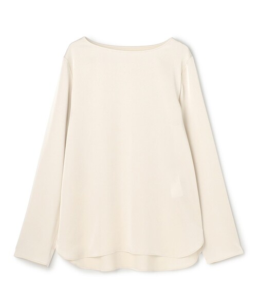 UNFILO（アンフィーロ）の「サテン レイヤードブラウス（シャツ/ブラウス・レディース・ホワイト系/アイボリー系/グレー系/スカイブルー系・MEDIUM/LARGE/SMALL）」の3枚目の写真