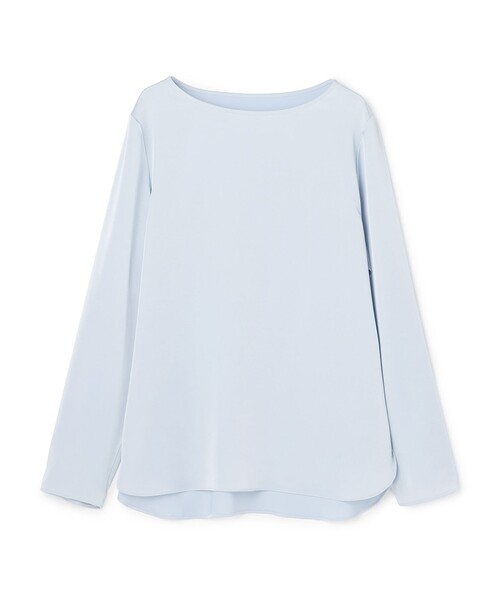 UNFILO（アンフィーロ）の「サテン レイヤードブラウス（シャツ/ブラウス・レディース・ホワイト系/アイボリー系/グレー系/スカイブルー系・MEDIUM/LARGE/SMALL）」の4枚目の写真