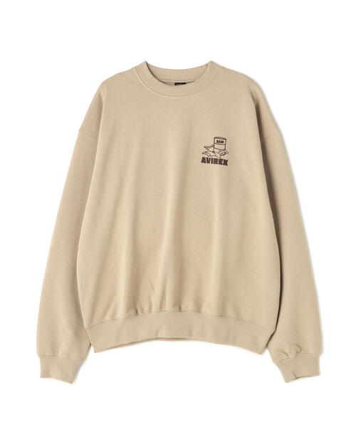 AVIREX(アヴィレックス)の「《WEB&DEPOT限定》FLIGHT MECHANIC CREW NECK SWEAT / フライト メカニック クルーネック スウェット(スウェット・レディース・ベージュ/ブラック/ライトグレー・F)」の6枚目の写真