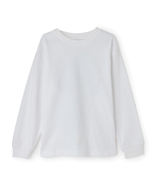 GLAZOS（グラソス）の「【SKIT0LY】【プチプラ】バックサークルロゴ長袖Tシャツ（Tシャツ/カットソー・キッズ・イエロー/ネイビー/ブラック/ブルー/オレンジ/ホワイト/グリーン/ブラウン・140cm/100cm/120cm/110cm/130cm）」の12枚目の写真