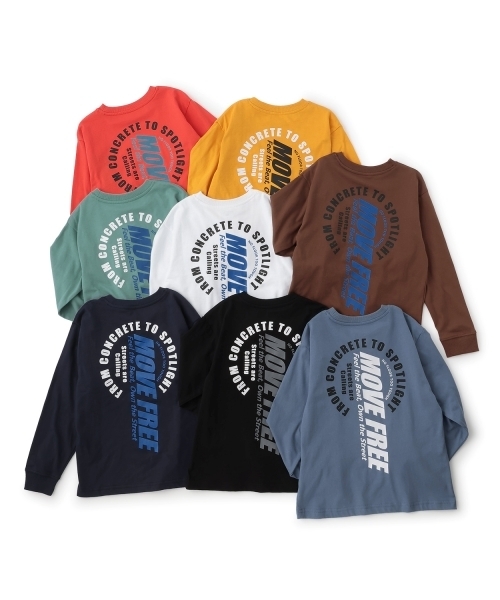 GLAZOS（グラソス）の「【SKIT0LY】【プチプラ】バックサークルロゴ長袖Tシャツ（Tシャツ/カットソー・キッズ・イエロー/ネイビー/ブラック/ブルー/オレンジ/ホワイト/グリーン/ブラウン・140cm/100cm/120cm/110cm/130cm）」の21枚目の写真