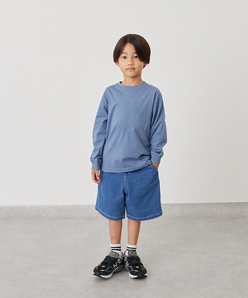 GLAZOS（グラソス）の「【SKIT0LY】【プチプラ】バックサークルロゴ長袖Tシャツ（Tシャツ/カットソー・キッズ・イエロー/ネイビー/ブラック/ブルー/オレンジ/ホワイト/グリーン/ブラウン・140cm/100cm/120cm/110cm/130cm）」の19枚目の写真