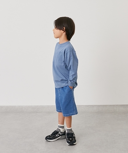 GLAZOS（グラソス）の「【SKIT0LY】【プチプラ】バックサークルロゴ長袖Tシャツ（Tシャツ/カットソー・キッズ・イエロー/ネイビー/ブラック/ブルー/オレンジ/ホワイト/グリーン/ブラウン・140cm/100cm/120cm/110cm/130cm）」の20枚目の写真