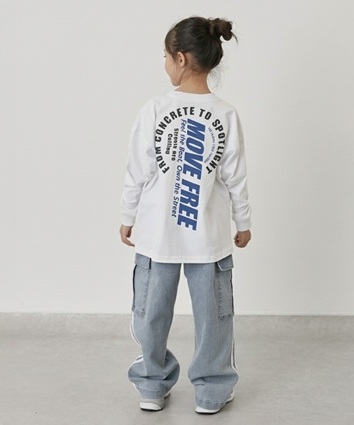 GLAZOS（グラソス）の「【SKIT0LY】【プチプラ】バックサークルロゴ長袖Tシャツ（Tシャツ/カットソー・キッズ・イエロー/ネイビー/ブラック/ブルー/オレンジ/ホワイト/グリーン/ブラウン・140cm/100cm/120cm/110cm/130cm）」の21枚目の写真