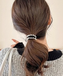ONEP STAR（ワンピスター）の「リボン＆パールヘアアクセサリー（ヘアゴム）」