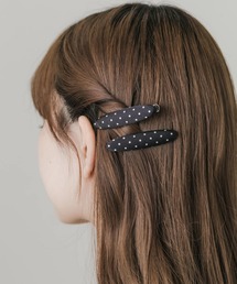SMELLY | ドットサテンヘアピン(バレッタ/ヘアクリップ)