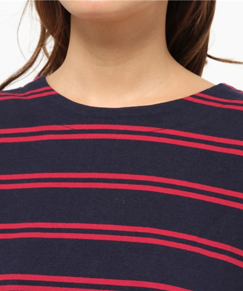 OUTLET(アウトレット)の「【Discoat】後ロプリーツWボーダーP/O(Tシャツ/カットソー・レディース・ネイビー・MEDIUM/LARGE)」の7枚目の写真