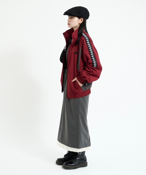 Perushu(ペルーシュ)の「Perushu × Kappa コラボスタンドネックブルゾン(ジャージ・メンズ・ボルドー/ブラック/ホワイト・LARGE/SMALL/MEDIUM)」の19枚目の写真