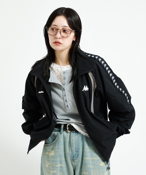 Perushu(ペルーシュ)の「Perushu × Kappa コラボスタンドネックブルゾン(ジャージ・メンズ・ボルドー/ブラック/ホワイト・LARGE/SMALL/MEDIUM)」の20枚目の写真