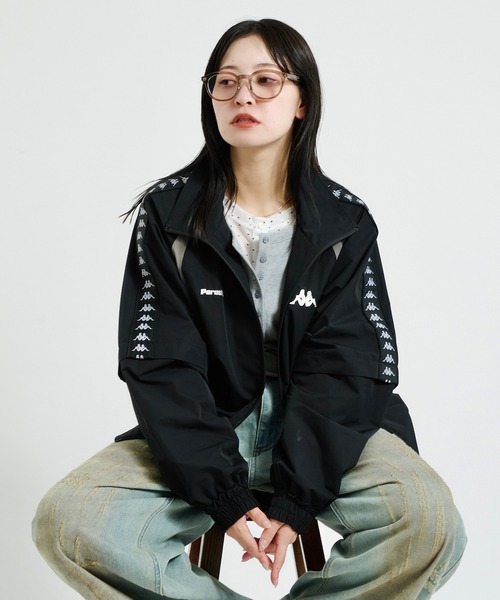 セール】Perushu × Kappa コラボスタンドネックブルゾン（ジャージ