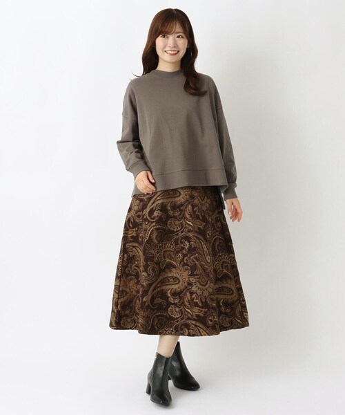 one'sterrace(ワンズテラス)の「ヘビーウェイト天竺脇スリットワイドプルオーバー(Tシャツ/カットソー・レディース・ブラック系8/ネイビー系5/パープル系2/ブルー系その他7/ブラウン系8・02)」の22枚目の写真
