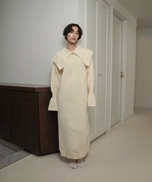 lawgy | big collar cuffs flare op / ビッグカラーカフスフレアワンピース(ワンピース)