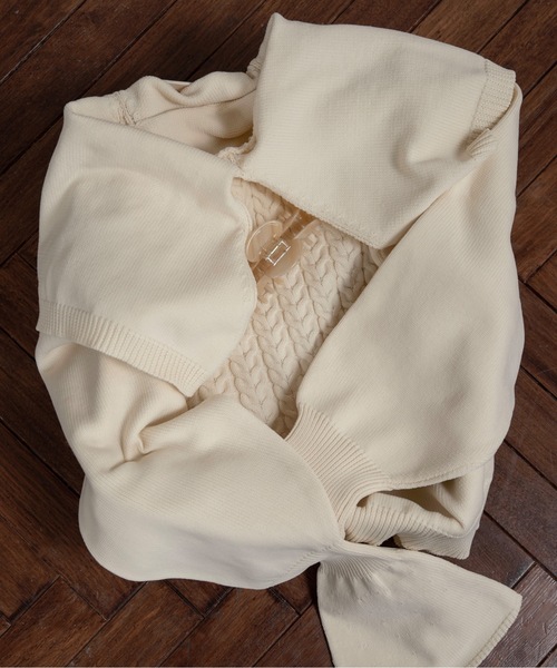 lawgy(ラウジー)の「big collar cuffs flare op / ビッグカラーカフスフレアワンピース(ワンピース・レディース・チャコール/ホワイト/ブラウン・FREE)」の5枚目の写真