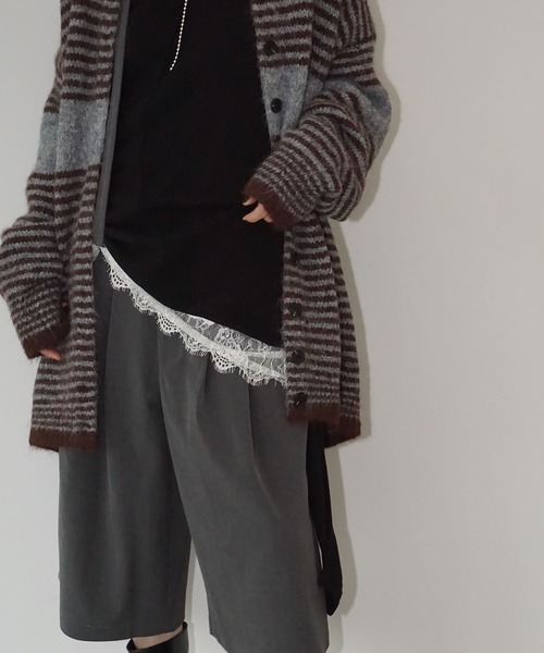 chuclla（チュクラ）の「【YOUYILIN】 2wayボーダーカーディガン CHYOUW25a006（カーディガン/ボレロ・レディース・グレー系その他・FREE）」の5枚目の写真