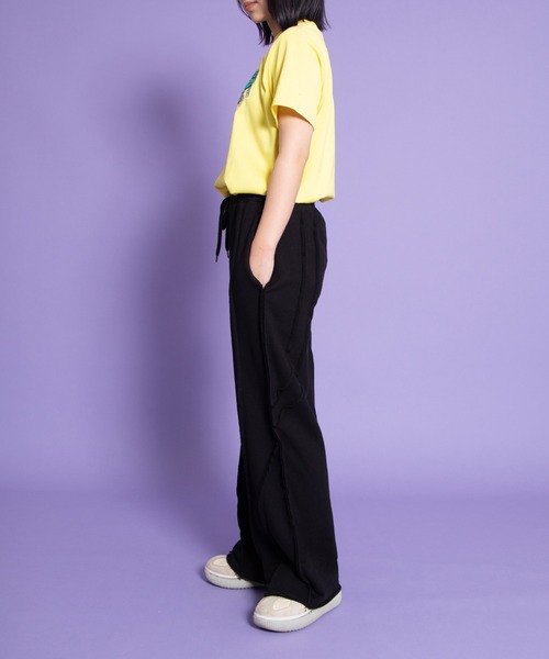 PUNYUS（プニュズ）の「カットオフスウェットパンツ（スウェットパンツ・レディース・杢グレー/ブラック・1/2/3/4）」の16枚目の写真