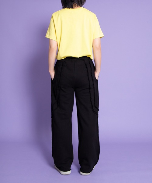 PUNYUS（プニュズ）の「カットオフスウェットパンツ（スウェットパンツ・レディース・杢グレー/ブラック・1/2/3/4）」の18枚目の写真