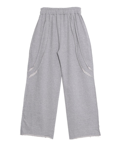 PUNYUS（プニュズ）の「カットオフスウェットパンツ（スウェットパンツ・レディース・杢グレー/ブラック・1/2/3/4）」の21枚目の写真