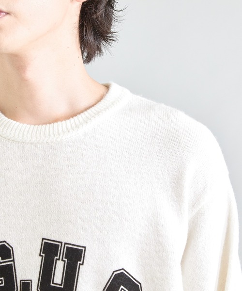 UNION STATION(ユニオンステーション)の「【ウォッシャブル素材】ソフトタッチスフレヤーン杢ニット(ニット/セーター・メンズ・ホワイト系その他/グレー系その他/ブラック系その他・M/L)」の7枚目の写真