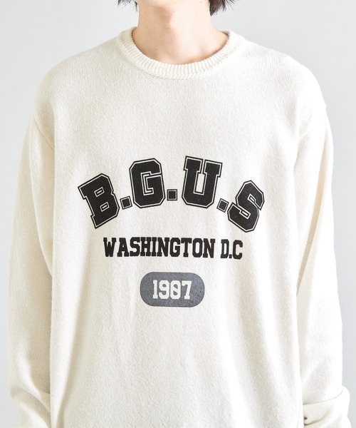 UNION STATION(ユニオンステーション)の「【ウォッシャブル素材】ソフトタッチスフレヤーン杢ニット(ニット/セーター・メンズ・ホワイト系その他/グレー系その他/ブラック系その他・M/L)」の6枚目の写真