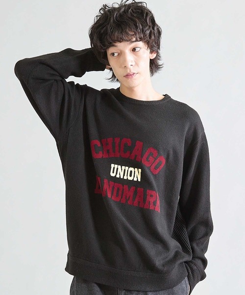 UNION STATION(ユニオンステーション)の「【ウォッシャブル素材】ソフトタッチスフレヤーン杢ニット(ニット/セーター・メンズ・ホワイト系その他/グレー系その他/ブラック系その他・M/L)」の9枚目の写真