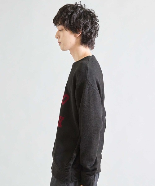 UNION STATION(ユニオンステーション)の「【ウォッシャブル素材】ソフトタッチスフレヤーン杢ニット(ニット/セーター・メンズ・ホワイト系その他/グレー系その他/ブラック系その他・M/L)」の10枚目の写真