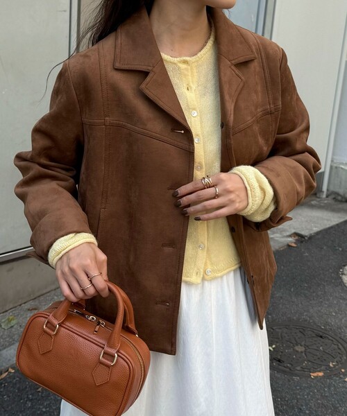 fredy emue(フレディエミュ)の「フェイクスエードジャケット(ダウンジャケット/コート・レディース・ブラウン/ベージュ・38)」の12枚目の写真