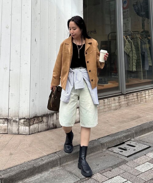 fredy emue(フレディエミュ)の「フェイクスエードジャケット(ダウンジャケット/コート・レディース・ブラウン/ベージュ・38)」の18枚目の写真