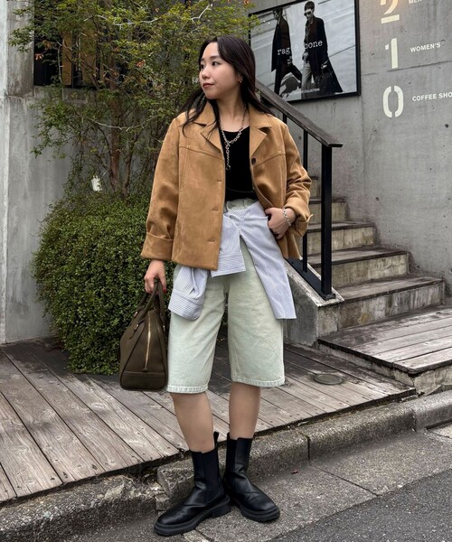 fredy emue(フレディエミュ)の「フェイクスエードジャケット(ダウンジャケット/コート・レディース・ブラウン/ベージュ・38)」の20枚目の写真