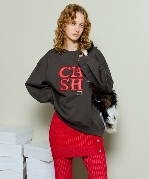 CLASH Logo Stud Sweatshirt / CLASHロゴスタッズスウェット