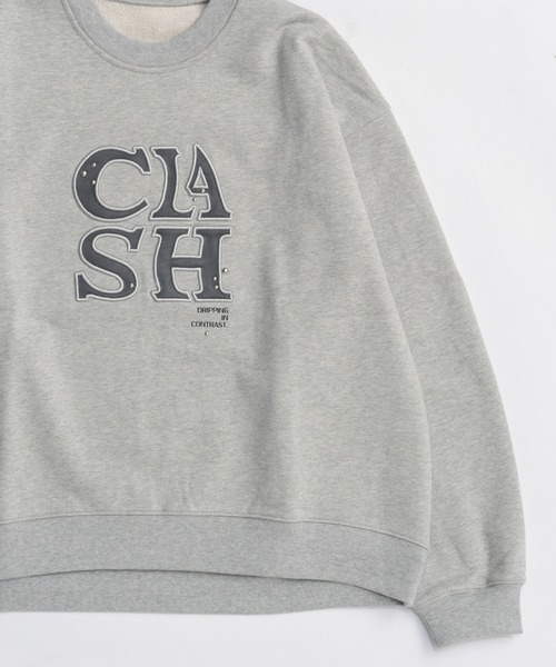 MAISON SPECIAL（メゾンスペシャル）の「CLASH Logo Stud Sweatshirt / CLASHロゴスタッズスウェット（スウェット・レディース・グレー/チャコールグレー/ピンク/グリーン・FREE）」の15枚目の写真
