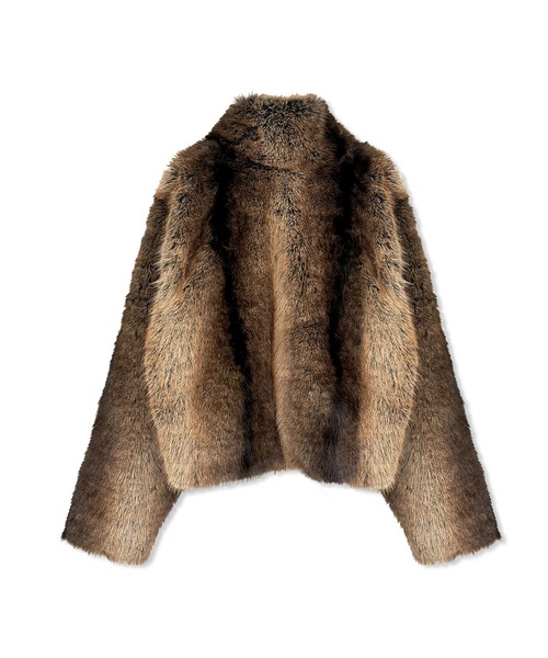 ANDGEEBEE(アンジービー)の「ベルトエコファーコート(その他アウター・レディース・ブラウン/グレー・FREE)」の13枚目の写真