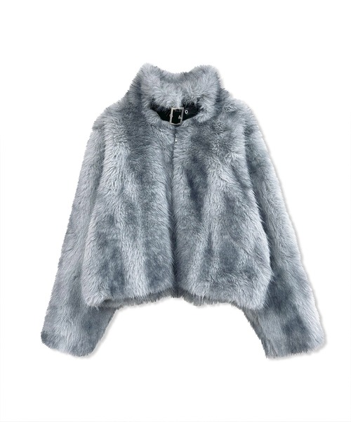 ANDGEEBEE(アンジービー)の「ベルトエコファーコート(その他アウター・レディース・ブラウン/グレー・FREE)」の20枚目の写真