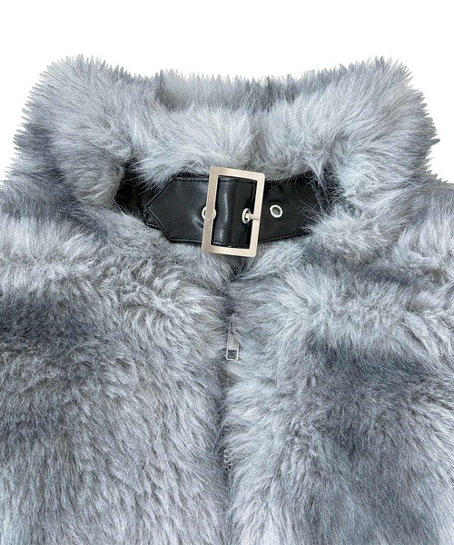 ANDGEEBEE(アンジービー)の「ベルトエコファーコート(その他アウター・レディース・ブラウン/グレー・FREE)」の22枚目の写真