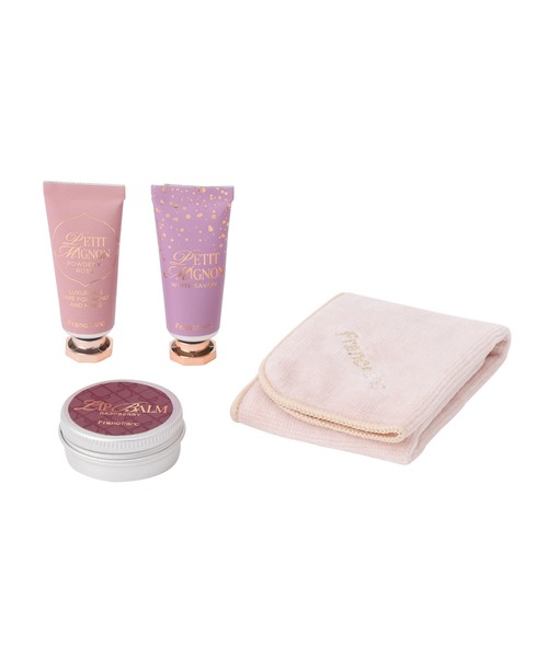 Francfranc（フランフラン）の「プチミニョン タオルギフトセット ピンク 4個セット 女性 贈り物 プレゼント お返し 送別 （ボディケア/ボディクリーム・レディース・ピンク・FREE）」の4枚目の写真