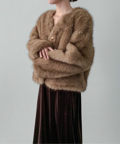 on:nue】[着用動画あり！] 金釦フェイクファーコート /2025 AW