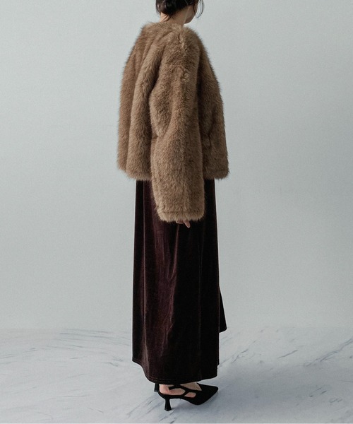 on:nue】[着用動画あり！] 金釦フェイクファーコート /2025 AW
