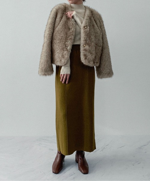 on:nue】[着用動画あり！] 金釦フェイクファーコート /2025 AW