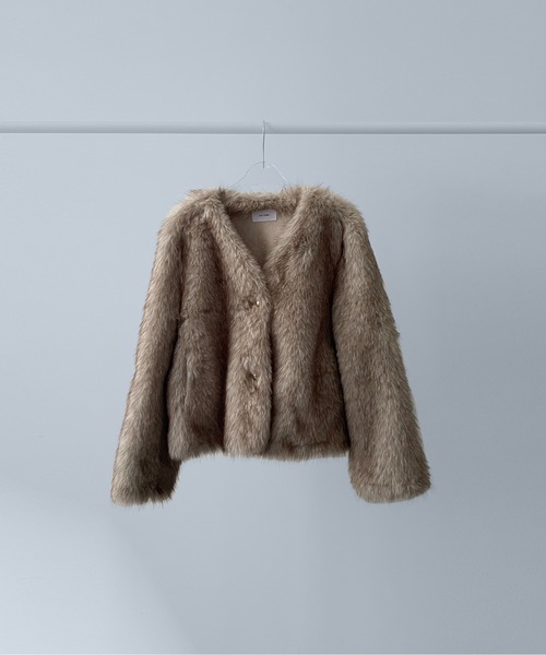 on:nue】[着用動画あり！] 金釦フェイクファーコート /2025 AW