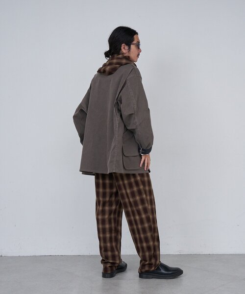 Kastane（カスタネ）の「*【セットアップ対応/チェック&ストライプ/ユニセックス】BM フードシャツ（シャツ/ブラウス・レディース・ブラック/ブラウン/ブルー・FREE）」の20枚目の写真