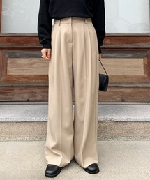 LE MORE | ダブルタックワイドスラックス(スラックス)