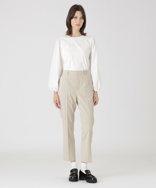 BLUE LABEL CRESTBRIDGE(ブルーレーベルクレストブリッジ)の「プレーンウォッシャブルテーパードパンツ(その他パンツ・レディース・ベージュ/ブラック・38/36)」の10枚目の写真