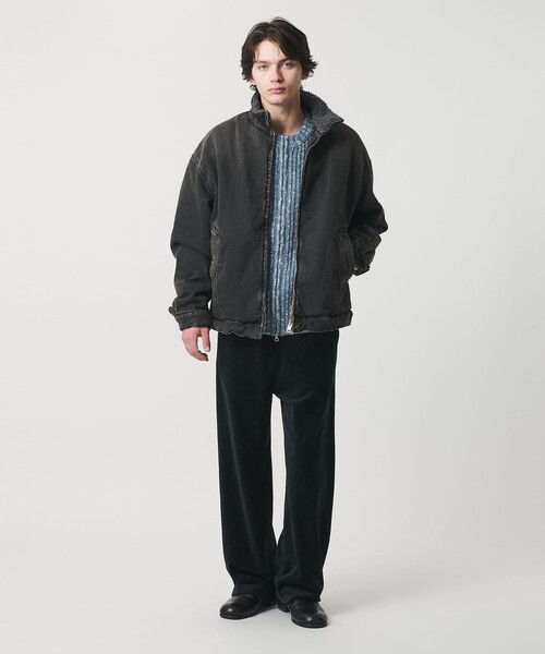 MONKEY TIME（モンキータイム）の「ボア デニム ジャケット（ブルゾン・メンズ・ダークグレー/ネイビー・S/M/L/XL）」の7枚目の写真