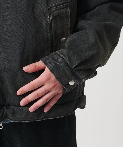 MONKEY TIME（モンキータイム）の「ボア デニム ジャケット（ブルゾン・メンズ・ダークグレー/ネイビー・S/M/L/XL）」の14枚目の写真