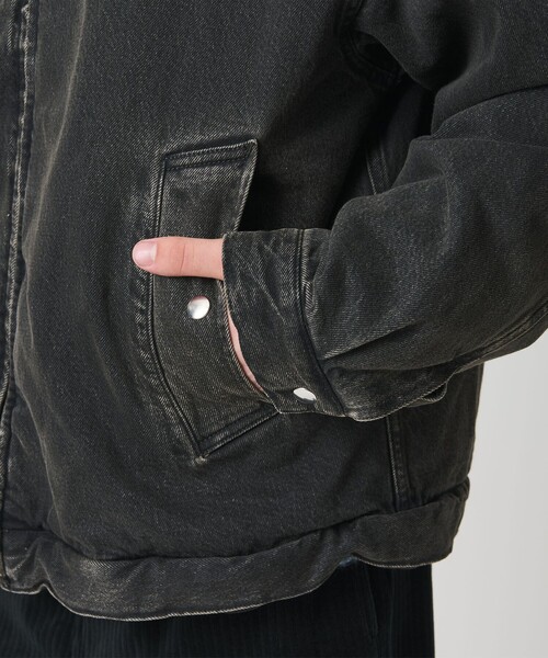 MONKEY TIME（モンキータイム）の「ボア デニム ジャケット（ブルゾン・メンズ・ダークグレー/ネイビー・S/M/L/XL）」の15枚目の写真