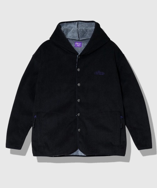 Mountain Mania(マウンテンマニア)の「Mountain Mania/マウンテンマニア カットコールx裏ボア ボタンパーカージャケット(ブルゾン・メンズ・ブラック/その他1・MEDIUM/LARGE/X-LARGE)」の1枚目の写真