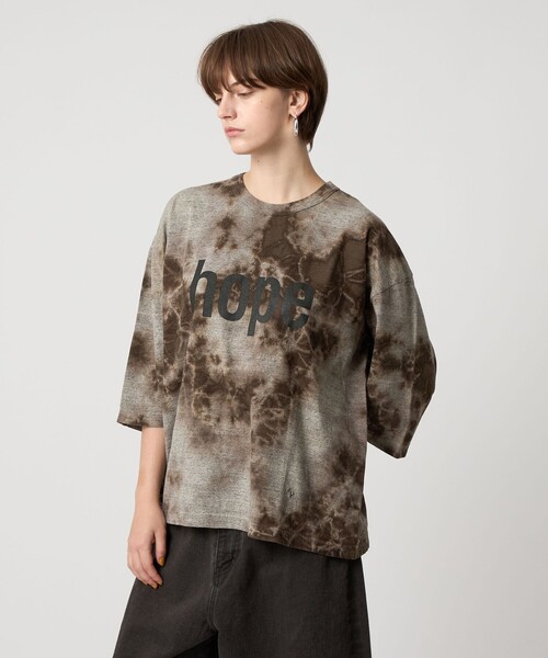 FilMelange（フィルメランジェ）の「＜FilMelange for ASTRAET＞ムラ プリント BIG Tシャツ（Tシャツ/カットソー・レディース・ブラウン系・FREE）」の6枚目の写真