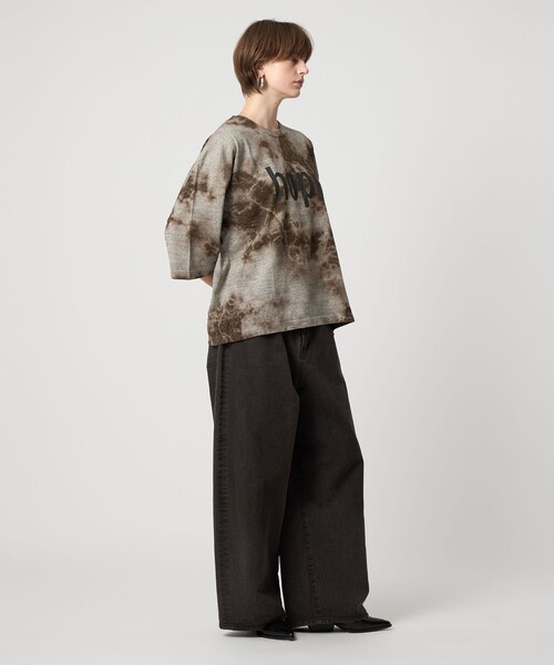 FilMelange（フィルメランジェ）の「＜FilMelange for ASTRAET＞ムラ プリント BIG Tシャツ（Tシャツ/カットソー・レディース・ブラウン系・FREE）」の7枚目の写真