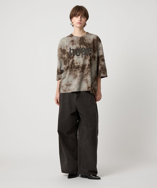 FilMelange（フィルメランジェ）の「＜FilMelange for ASTRAET＞ムラ プリント BIG Tシャツ（Tシャツ/カットソー・レディース・ブラウン系・FREE）」の8枚目の写真