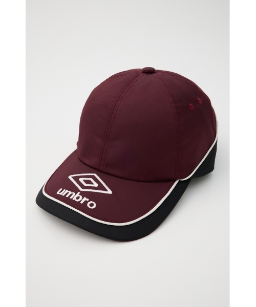 MOUSSY（マウジー）の「UMBRO PIPING SATIN キャップ（キャップ・レディース・マジェンタ/ネイビー・FREE）」の4枚目の写真