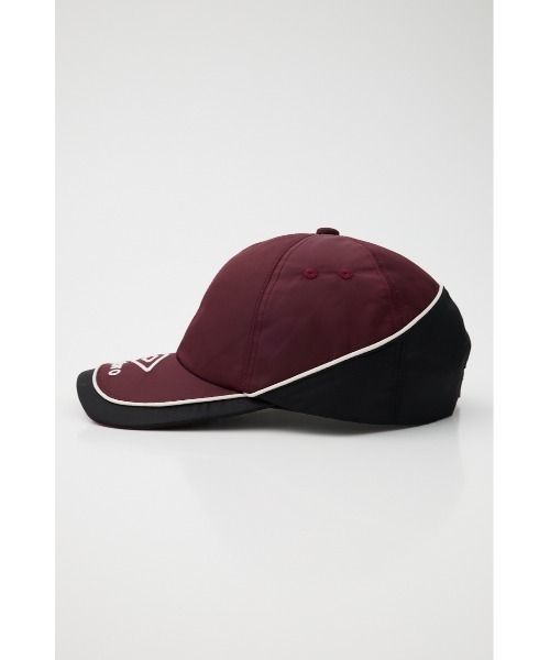 MOUSSY（マウジー）の「UMBRO PIPING SATIN キャップ（キャップ・レディース・マジェンタ/ネイビー・FREE）」の5枚目の写真